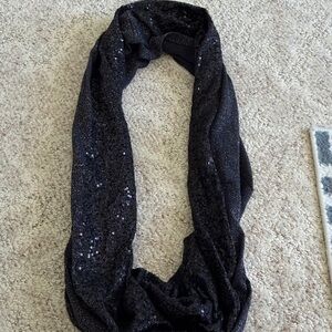 American Eagle Black Sparkle Infinity Scarf